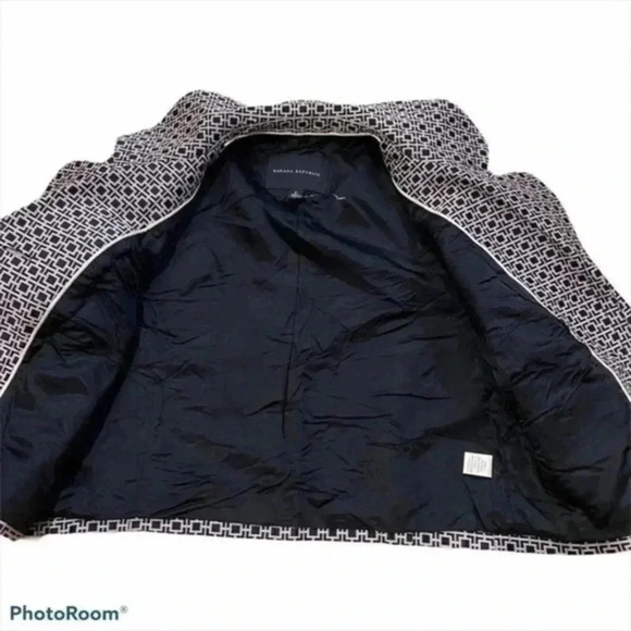 Banana republic geometric silk blend crop jacket 2 - Picture 5 of 7